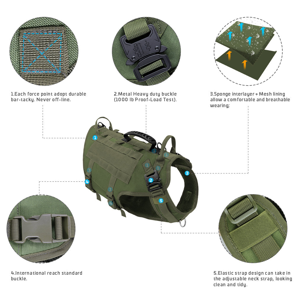 Tactical Outdoor Dog Vest