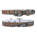 Khaki Plaid Dog Collar